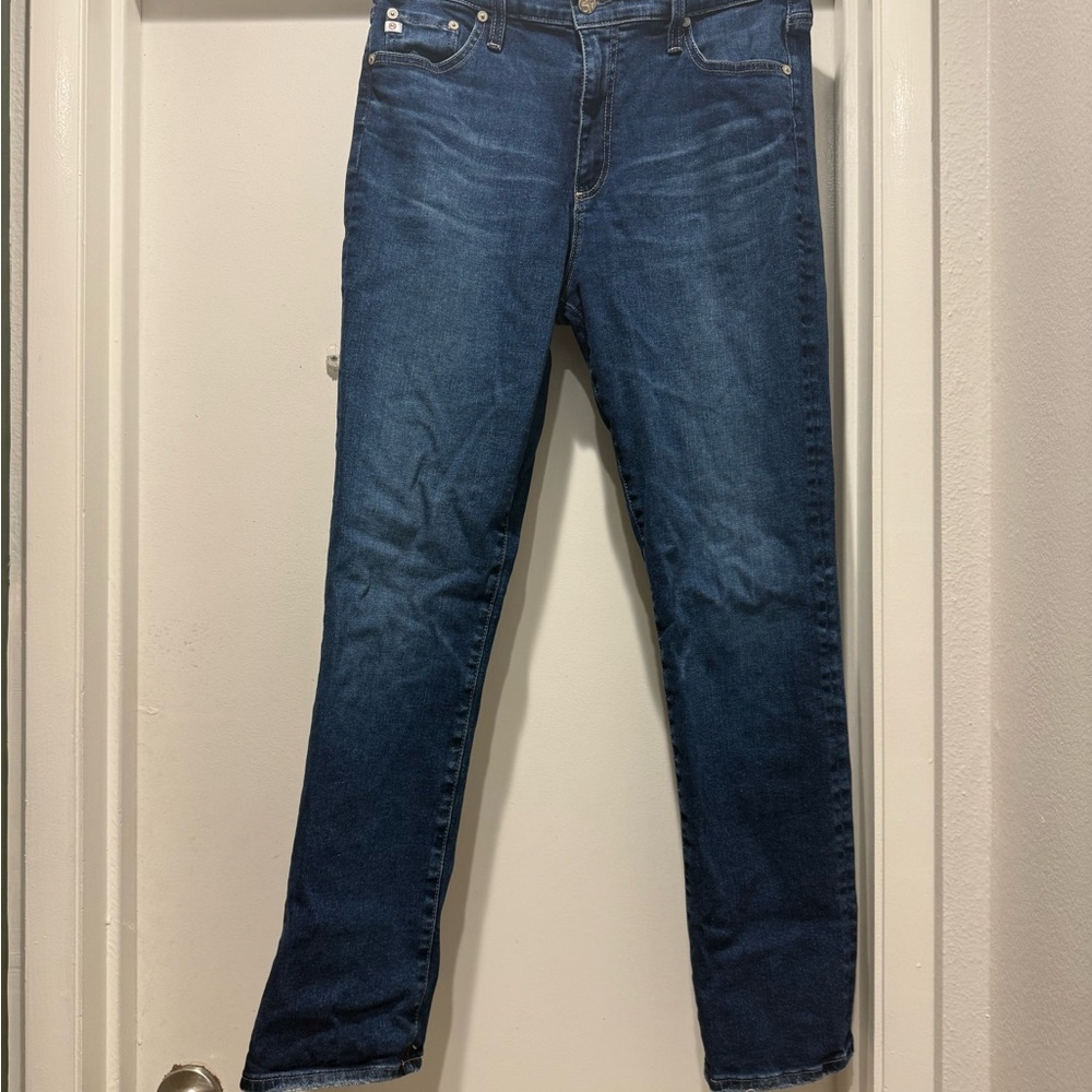 AGOLDE Women's Straight Leg Jeans in Dark Blue Denim